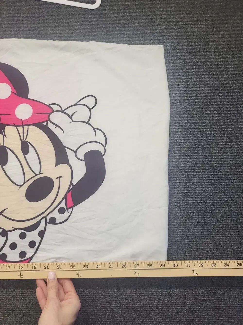 Disney Minnie Mouse Pillowcase Black and White Polka Dot White